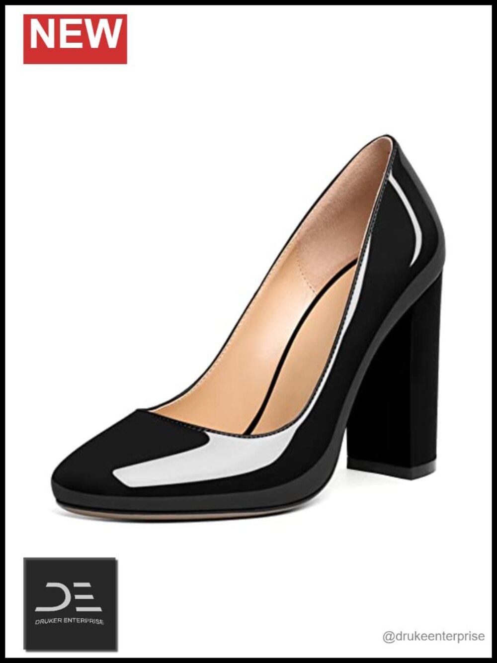 Faux Leather Slingback Pumps 4 Inch Chunky Heel Wedding Dress Shoes